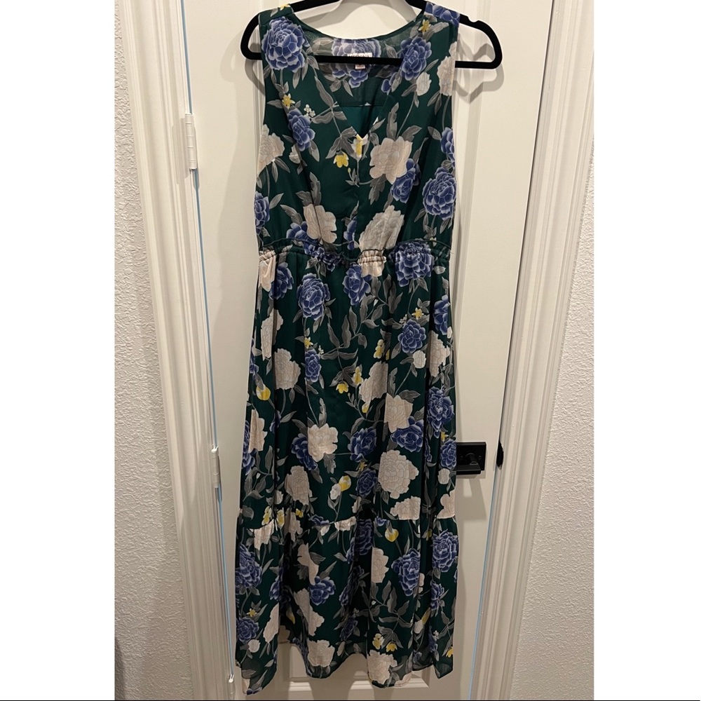 Green Floral Maxi Dress